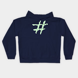 Hashtag symbol simple fun design Kids Hoodie